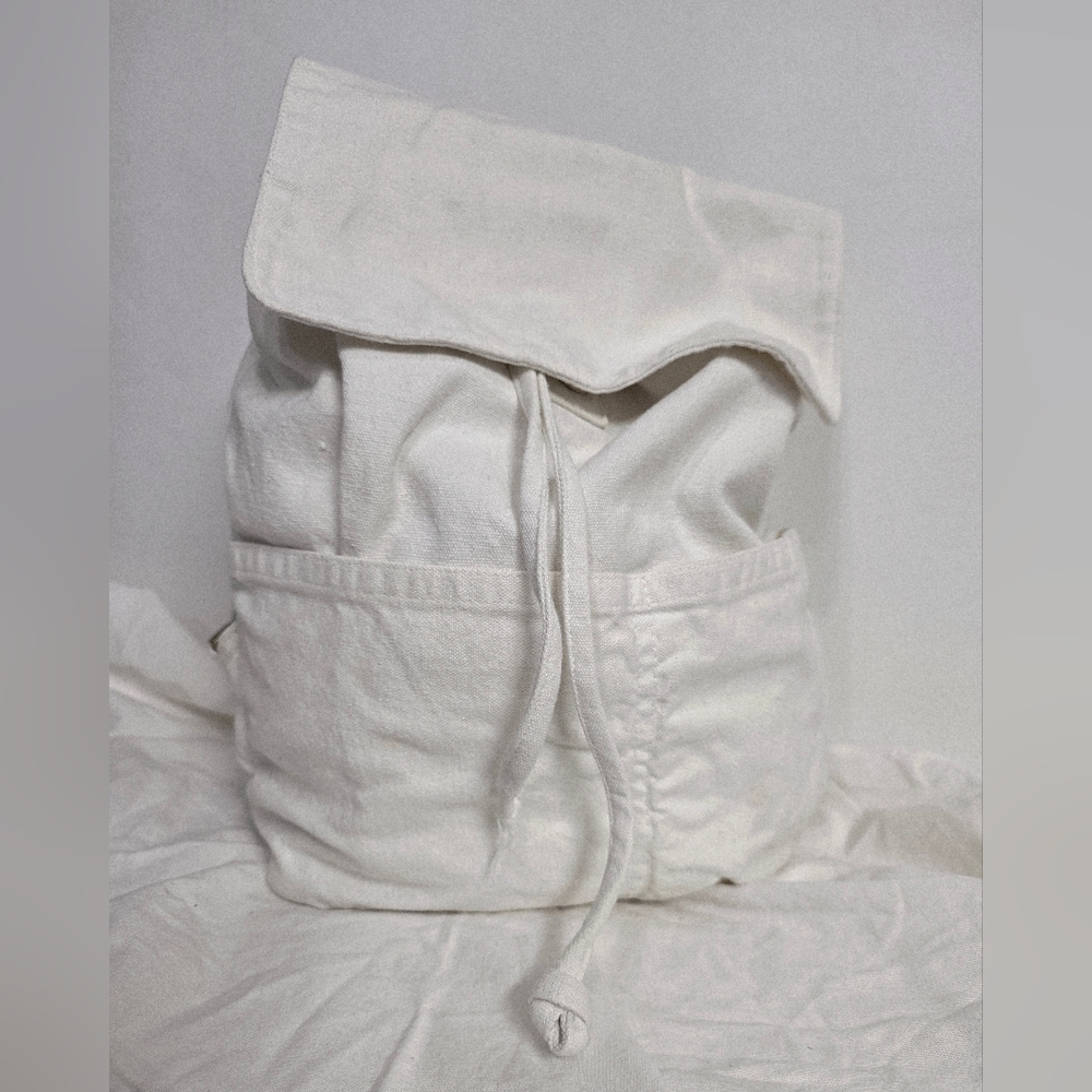 Laude the Label Cream Canvas Twill Backpack